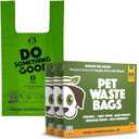 Doggy Do Good Landfill-Friendly Poop Bags | Dog Waste Bags Made with 50% Recycled Plastic + 15% Biobased Material | Unscented, Thick, Leak-Proof, Easy Open | Large | 180 Count Grab & Go Handle Bags