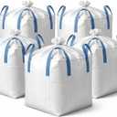 (5 PCS) FIBC Bulk Bag One Ton Bag Heavy Duty Bulk Bags for Industry Agriculture 35"L x 35"W x 45"H Grain Dumpster Construction Durasack heavy duty
