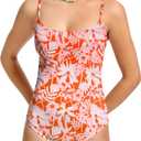 Beautikini Period Swimwear One Piece Leakproof Swimsuit Menstrual Tummy Control Bathing Suit for Teens Girls and Women (S)