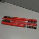 GANAZONO 4pcs Referee Flag Volleyball Line Judge Flags Stainless Steel Sponge Handle Track and Field Sports Training Volleyball Referee Equipment 45x36cm (Red)