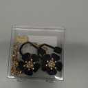 Straw Covers for Stanley Cup Accessories: Black Decorations for Stanley 30 oz & 40 oz Tumbler with Handle, Bling Letter Charms and Flower Silicone Straw Cap Topper, Trendy Stuff for Teen Girls & Women