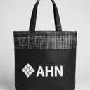 Medium black tote bag, insulated, White Logo, 3 pack