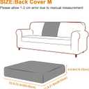 2 x Couch Cushion Covers, Couch Covers Magic Sofa Covers Washable Stretch Resistant Slipcovers for Sectional and L Shaped Seats Furniture Protectors for Pets (Back Cover M, Dark Gray)