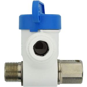 John Guest Speedfit 3/8 x 3/8 x 3/8 Inch Angle Stop Adapter Valve, Push to Connect Plastic Plumbing Fitting, ASVPP2LF