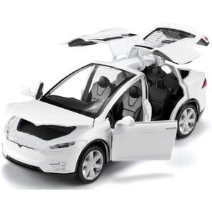 1/32 Model x Metal Die Casting Toy Car for 3 to 12 Year Old Boy Pull Back Car Toy with Sound and Lights (Red), Small