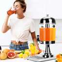 Stainless Steel Drink Dispenser 2.2 Gallon/8-L Single Beverage Dispenser with Ice Core And Drip Trays for Parties, Banquets, Picnic