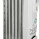 De'Longhi Oil filled Radiator Heater, 1500W Electric Space Heater for indoor use, portable room heater, Energy Saving, full room like office and bedroom with safety features, EW7707CM (White)