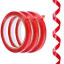 Olaismln Bag Sealing Tape, 3/8 inch x 66 yd Red Poly Tapes, Plastic Produce Bags Tape for Meat Cake Bread Icing (1Pack)