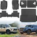 for 2024 2025 2026 Toyota Land Cruiser/Lexus GX550 5 Seat Floor Mats Trunk Cargo Liner and Backrest Mats TPE All Weather Protection Mat Accessories (only for 5 Seater Full Set)