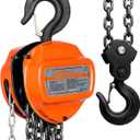 VEVOR Hand Chain Hoist, 3 Ton 6600 lbs Capacity 10 FT Come Along, G80 Galvanized Carbon Steel with Double-Pawl Brake, Auto Chain Leading & 360 Rotation Hook, for Garage Factory Dock