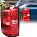 SHINEHOM Tail Light Assembly Compatible with 2014-2019 Chevy Silverado 1500 2500HD 3500HD GMC Sierra 3500 HD Left Driver Side Taillight Brake Lamps Bulb and Harness, Replaces GM2800261 23431875