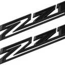 2pack 2019-2024 OEM Z71 Emblems Side Decals Badges Compatible with Silverado Z71 Parts 84632695 (All Black)