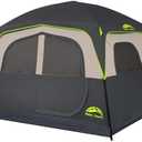 Happy Travel Tent 6 Person Tents for Camping, Waterproof Easy Setup Camping Tent with Rainfly, Portable Large Family Cabin Tent with 5 Large Mesh Windows and Carry Bag for Outdoor Camping & Hiking