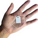 Merchandise Tags with String Attached - 1 1/4 x 7/8, 1000 Strung Peper Price Tags, Small Pre-Strung Marking Labels for Pricing