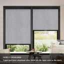AOSKY Blackout Roller Shades Cordless Blinds for Windows, Free-Stop Shades with Valance, Thermal Insulated Fabric, UV Protection, Natural Woven Blinds for Home (35.5" W x 72" H, Heather Grey)