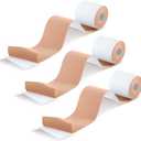 TrelaCo 3 Rolls Moleskin Tape Moleskin Roll Moleskin Adhesive Pads Soft Cotton Adhesive Moleskin Tape Soft Plush Moleskin Skin Patch for Feet, Skin, Shoes, Body(2 Inch x 5 Yards)