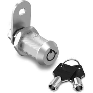 3 x Cabinet Locks with Keys,1-1/8inch Cabinet Cam Lock Keyed Alike,Secure Drawer File Cabinet Mailbox Lock RV Storage Locks Replacement Set, Zinc Alloy (Silvery,1 Pack)