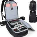 SDYSM Camera Bag Backpack Professional for DSLR SLR Mirrorless Camera Waterproof Laptop Back Pack 14 Inch with Rain Cover Anti Theft Travel Case Large Capacity Photography Backpack Black (Medium)