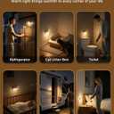 6 Pack Rechargeable Motion Sensor Stair Lights, Indoor Hallway Wall Light, Magnetic Wireless Peel and Stick On Closet Light, Battery Operated LED Night Lights for Step Bedroom Cabinet Toilet Bathroom