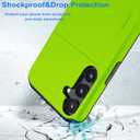 for Samsung Galaxy S24 Wallet Case with Card Holder, Dual Layer Heavy Duty Protective Shockproof Hidden Card Slot Slim Wallet Case for Samsung S24 5G 6.2 inch (Light Green)