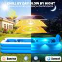 Extra Large Inflatable Pool With Lights,Upgraded Solar Powered Blow Up Pool For Adults,Inflatable Kids Swimming Pool with Seat& Backrest,Big Inflatable Kids Pool For Backyard,120x73x20IN-White