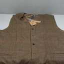 PJ PAUL JONES Men's Herringbone Tweed Suit Vest Casual Wool Blend Waistcoat
