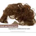 Women Short Human Hair Topper Closure Curly Wiglet Hairpiece Clip in Top Hairpiece Natural Weaving Hair Replacement for Thinning Hair 13x14cm(Light Brown 6")