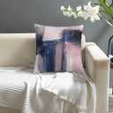 Pink and Navy Throw Pillow Velvet Pillowcase Home Set Comfortable Square Bed Decoration Outdoor Sofa Living Room Office Cushion Cover 18 "x18 Inch (Color-2)