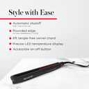 REVLON Smoothstay 1 Inch Hair Straightener - Coconut Oil Infused Flat Iron Helps Enhance Shine & Smoothness, Reduces Frizz, Sleek Straight Hair