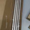 TONIAL Curtain Rods 32 to 58 Inch(2.6-4.8ft), Telescoping Splicing 3/4 Single Rods for Windows 20 to 53 Inch(1.7-4.4ft) Decorative Drapery Rod with Acrylic Diamond Finial, Nickel