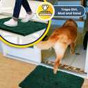 Muddy Mat | Super Absorbent Door Mat Indoor, Microfiber Quick Dry Chenille Entryway Rug, Non-Slip Front Door Mat, Indoor Mats for Entryway, Machine Washable Pet Rug, Dark Green Large 35"X24"