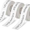 NIIMBOT Thermal Label 3 Rolls Set Home School Office Storage and Organization for NIIMBOT D11 D110 D101 H1S Label Maker (1450WHITE)
