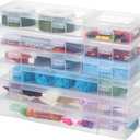 Plastic Hobby Art Craft Organizer,Arts & Crafts Storage Boxes & Organizers Clear Plastic Storage Containers with Latching Lid, for Pencil Box, Lego, Crayon (3 Small + 3 Medium + 3 Large
