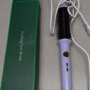 Dual Voltage Heated Round Brush, Mini Thermal Brush for Volumizing and Small Curls, 1 Inch Travel Curling Iron for Short Hair, Blue