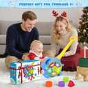 Baby Toy for 6 12 18 Months, Musical Toys for Infant 6 7 8 9 10 11 12 Months, Christmas Birthday Gifts for Toddler, Early Learning Educational Toy with Light Sound for Kids 1 2 3 Year Old Boys Girls