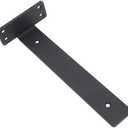 Fabater Floating Shelf Brackets, 160-200 Lbs Load Capacity 10 inch Thick Metal L Bracket, Wall Shelf Bracket with 5 Pack Complete Hardware for Study Makeup Room