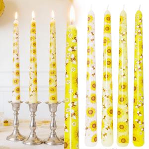 Bee Taper Candles Sunflower Tapered Candlesticks for Baby Shower Bee Themed Party Supplies What Will It Bee Gender Reveal Bride to Bee Decorations