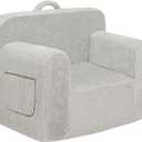 Toddler First Chair, Baby Chairs Comfy Toddler for Boys and Girls for Ages 18 Months and Up, Fits Any Decor (Grey)