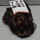 SEIKEA Ponytail Extension, 24" Fluffy Long Wavy Curly Claw Clip Hair Extensions Ponytail Multi-layered Clip in Fake Pony Tails Natural Soft Synthetic Hairpiece Chocolate Brown/Caramel Blonde