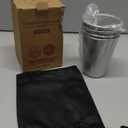 Stainless Steel Cups for Kids 12oz/350ml (4 Pack), Stainless Steel Tumbler, Kids Cups, Camping Stainless Steel Cups, Stackable Metal Drinking Glasses, BPA Free, Stackable, Durable.