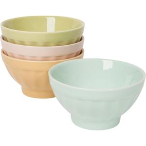 Now Designs Flora Stoneware Icecream Bowls, Set of 4, 8 oz