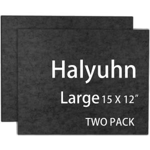 8 MM Thick Felt Furniture Pads (Non-Adhesive), 15 x 12 Black Felt Sheets for Home and Office, Cuttable Furniture Pads for Hardwood Floors, Thick Square Sheets for Crafts  2Pack