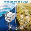 Portable Personal Cooler, Poolside Ice Chest for Above Ground Pool or Spa - Fits Intex Pools, Hard-Sided Cooler with Bonus Ice Pack for Lunch, Drink, Camping, Picnic, Beach, Fishing, 6.34qt