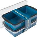 Silicone Freezer Tray With Lid, 2 Large 4 Cup Large Soup Freezer Molds Container for Meal Prepping, Ice Cube Tray, Perfect for Storing Leftovers, Sauces, Lasagna, 2-Pack