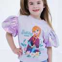 Disney Frozen Princess Anna Birthday Toddler Girls T-Shirt Lavender 5T