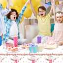 3 Pack Baby Shower Tablecloth Decoration,Watercolor Greenery A Sweet Baby Boy is On The Way Decoration,Waterproof Greenery Baby Shower Tablecloth for Gender Reveal Party (Pink)