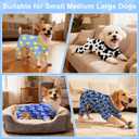 Bienbee Dog Pajamas, 4 Pack Dog Recovery Suit Shedding Suit Cute Soft Puppy Clothes Dogs Pjs Onesies Jammies Adjustable Breathable & Stretchy Clothes for Small Medium Large Dogs Girl Boy Puppy-2XL
