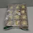 Liliful 12 Pcs Christmas Ball Ornaments Christmas Tree Decorations Shatterproof Foam Glitter Balls Hanging Xmas Tree Ornaments for Home New Year Holiday Indoor Outdoor Party Decor(Gold,3.54 Inch)