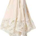 Taidda White Lace Parasol, Bridal Umbrella with Wooden Handle for Women, Girls Wedding, Proms, Photo Shoots - 43cm/16.9 in Beige, One Broken Hinge