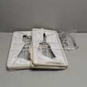 Rectangle Lamp Shades Set of 2, 16"L x 8"W x 10"H Large Beige Lampshades for Table Lamps Floor Lamps, Natural Linen Lamp Shade Replacement, Spider, Harp Holders Included, Easy Assembly Required